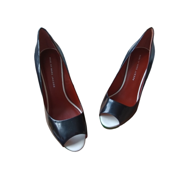 Marc By Marc Jacobs Color Block Peep Toe Pumps " HOT!" - Picture 7 of 16